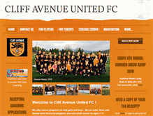 Tablet Screenshot of cliffavenuesoccer.com